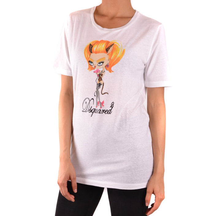 Dsquared Women T-Shirt-Clothing T-shirts-Dsquared-white-M-Urbanheer