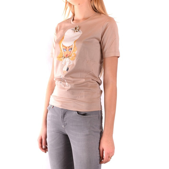 Dsquared Women T-Shirt-Clothing T-shirts-Dsquared-beige-S-Urbanheer