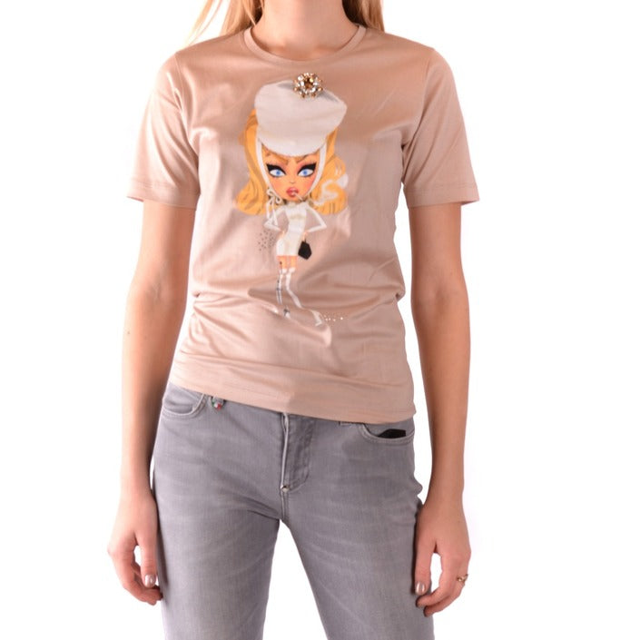 Dsquared Women T-Shirt-Clothing T-shirts-Dsquared-beige-S-Urbanheer