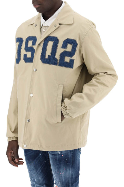 Dsquared2 cotton coach overshirt-men > clothing > jackets > casual jackets-Dsquared2-Urbanheer
