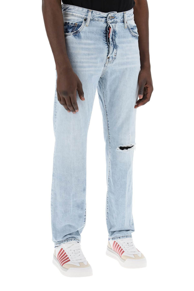Dsquared2 light wash palm beach jeans with 642-men > clothing > jeans > jeans-Dsquared2-Urbanheer