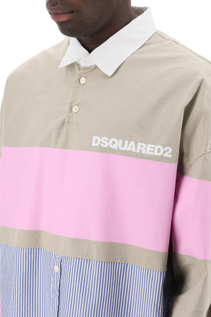 Dsquared2 oversized hybrid shirt-men > clothing > shirts-Dsquared2-Urbanheer