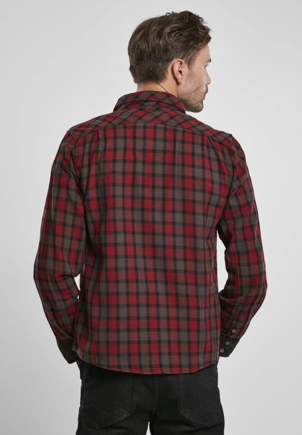 Duncan Checked Shirt Red/Brown-Shirt-Norvine-S-Red/Brown-Urbanheer