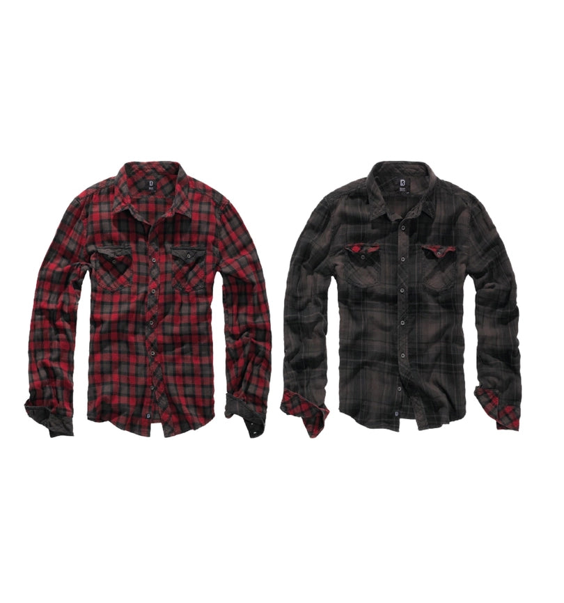 Duncan Checked Shirt Red/Brown-Shirt-Norvine-S-Red/Brown-Urbanheer