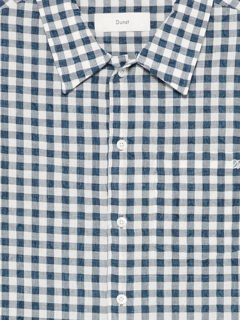 Dunst Checked cotton blend shirt