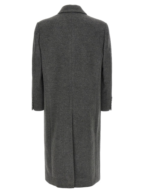 Dunst Grey Wool Double-breasted Coat