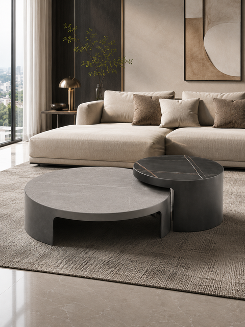 Duo Marble & Steel Nesting Coffee Table