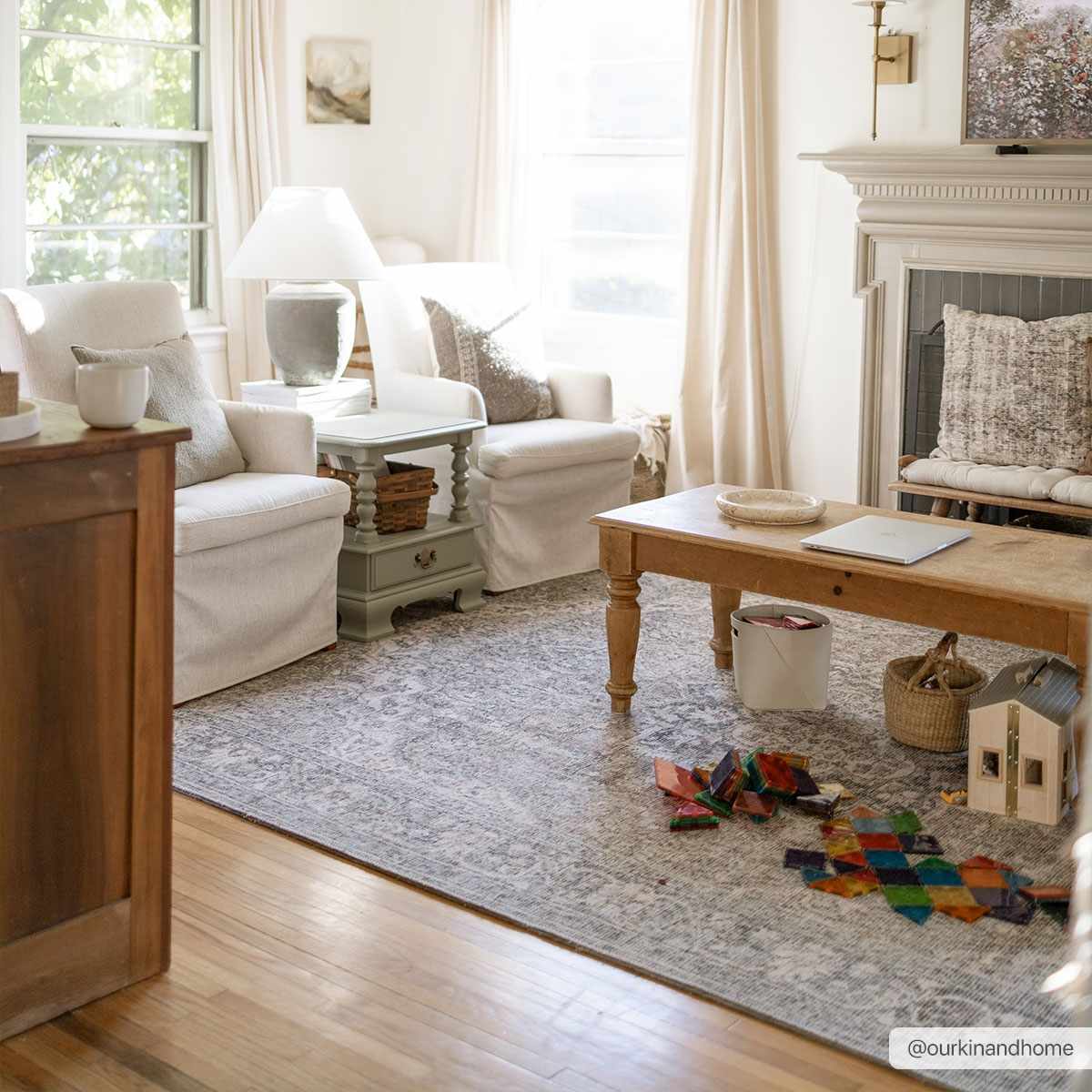 Dusty Sage Greenpoint Medallion Washable Area Rug-Rugs-Hauteloom-2'7" x 7'3" Runner-Urbanheer