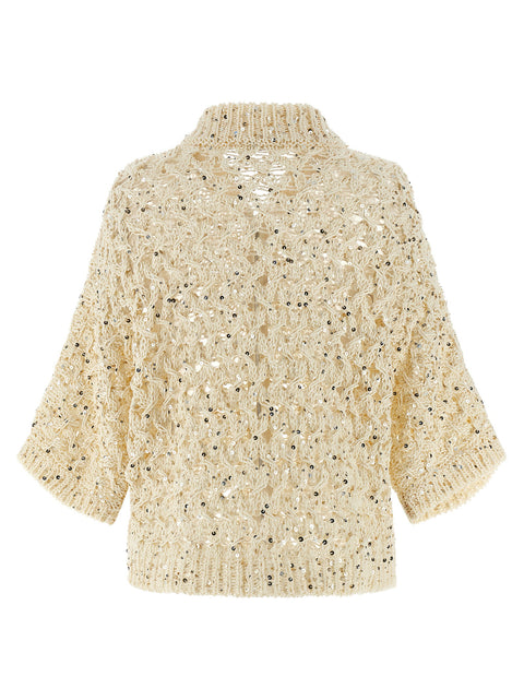 Peserico Sequin Mesh Cardigan