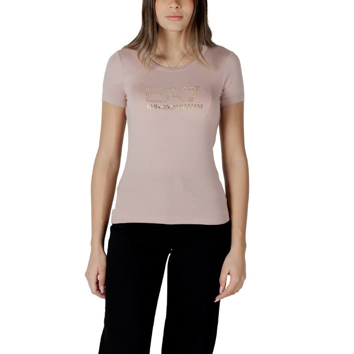 Ea7 Women T-Shirt-Topwear-Ea7-pink-XS-Urbanheer
