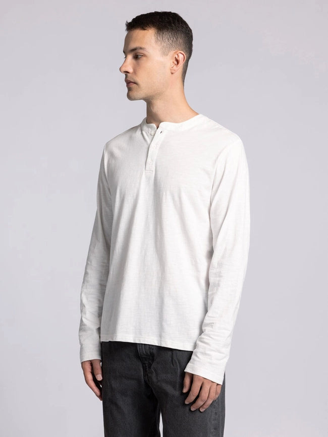 Earle Top - Long Sleeve Henley BRIGHT WHITE-Shirts-Thread & Supply (Mens)-S-BRIGHT WHITE-Urbanheer
