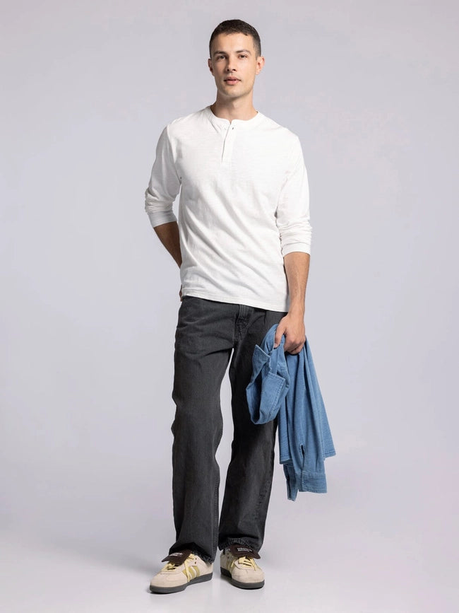 Earle Top - Long Sleeve Henley BRIGHT WHITE-Shirts-Thread & Supply (Mens)-S-BRIGHT WHITE-Urbanheer