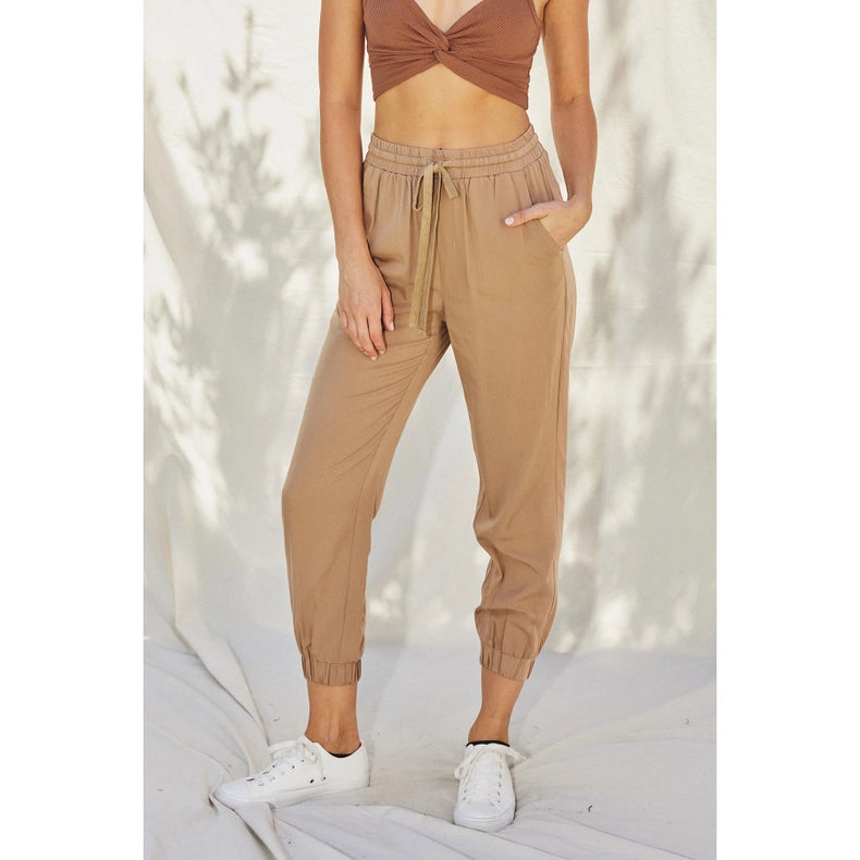 Easy Drawstring Joggers KHAKI-Joggers-Dress Forum-S-KHAKI-Urbanheer