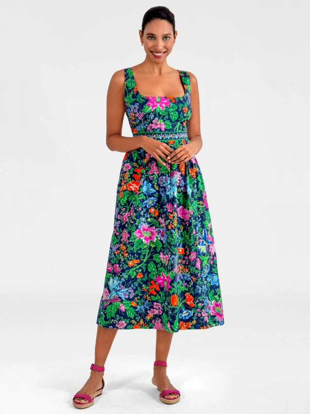 Easy Peasy Dress- English Garden-Dress-Gretchen Scott LLC-XXS-Navy-Urbanheer