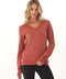 Edwina Feather Fleece V-Neck Sweatshirt