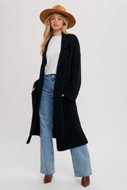 Effortless Knitted Trench Coat BLACK-Trench Coats-Bluivy-S-BLACK-Urbanheer