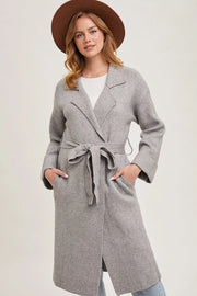 Effortless Knitted Trench Coat H.GREY-Trench Coats-Bluivy-S-H.GREY-Urbanheer