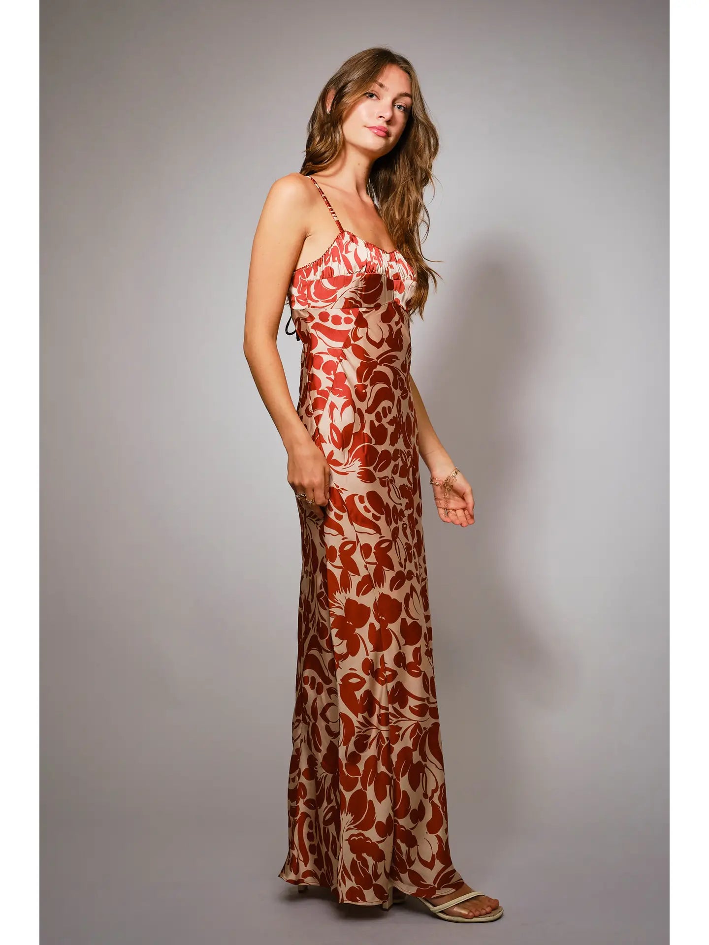 Elastic Strap Maxi Dress