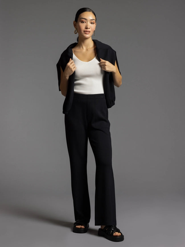 Elastic Waistband Modal Pants - Mylie Pants BLACK-Pants-Weekend Los Angeles-XS-BLACK-Urbanheer