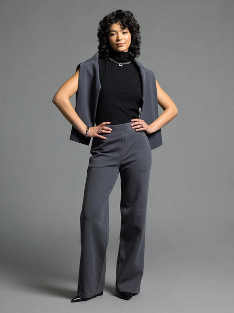Elastic Waistband Relaxed Pants - Genevieve Pants EBONY-Pants-Weekend Los Angeles-XS-EBONY-Urbanheer
