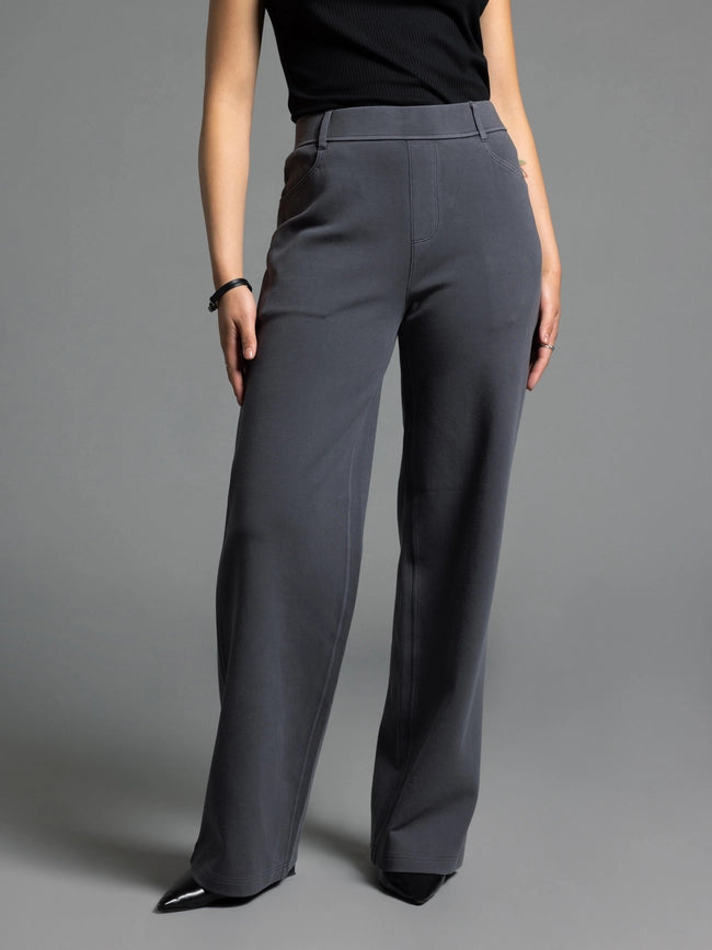 Elastic Waistband Relaxed Pants - Genevieve Pants EBONY-Pants-Weekend Los Angeles-XS-EBONY-Urbanheer