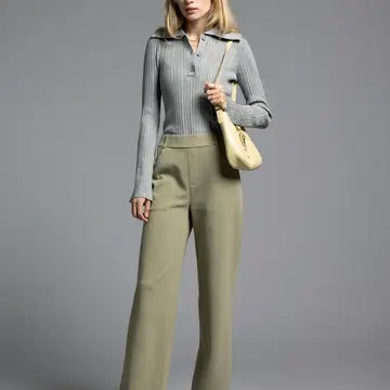 Elastic Waistband Relaxed Pants - Genevieve Pants