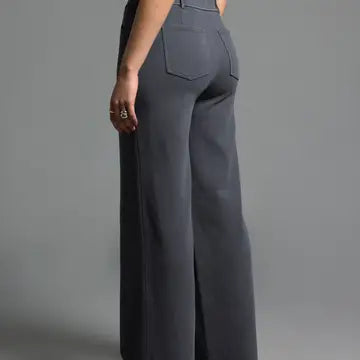 Elastic Waistband Relaxed Pants - Genevieve Pants