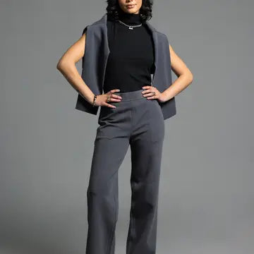 Elastic Waistband Relaxed Pants - Genevieve Pants