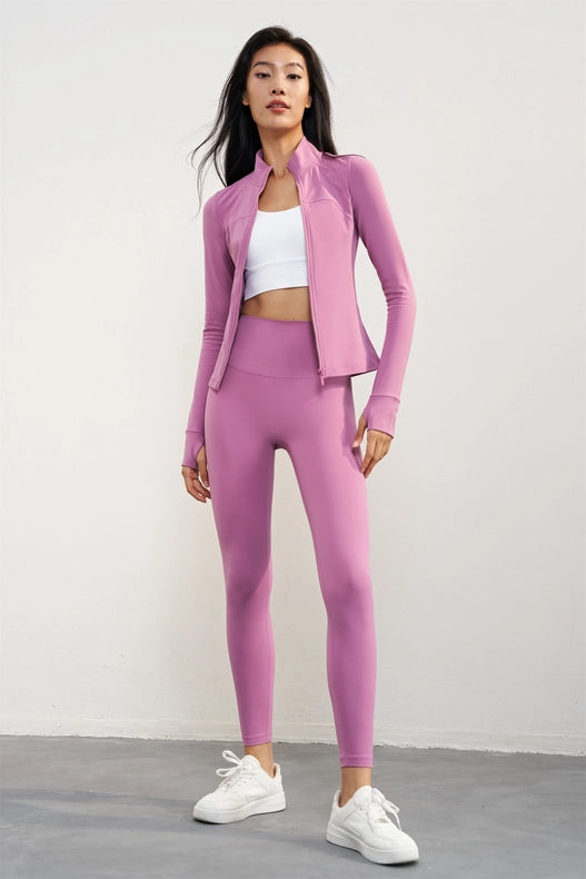 Element Extra-Warm Fleece Sculpting Zipper Jacket Velvet Berry-Jacket-91thelabel-S-Urbanheer