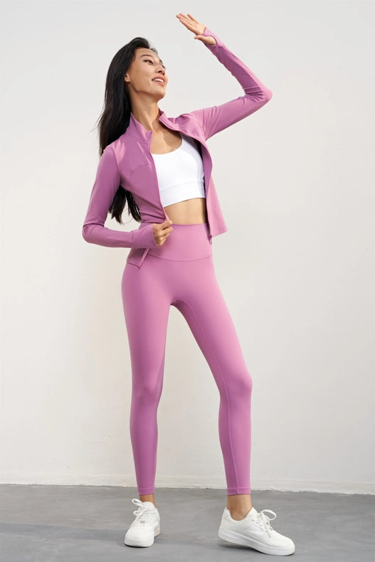 Element Extra-Warm Fleece Sculpting Zipper Jacket Velvet Berry-Jacket-91thelabel-S-Urbanheer