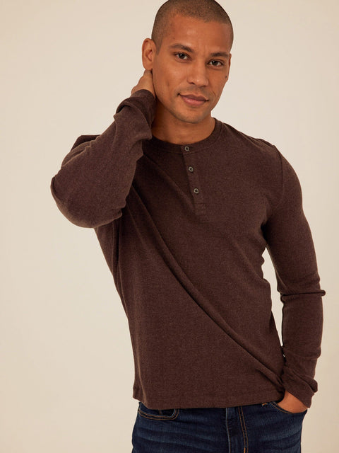 Elias Sweater Knit Long Sleeve Henley