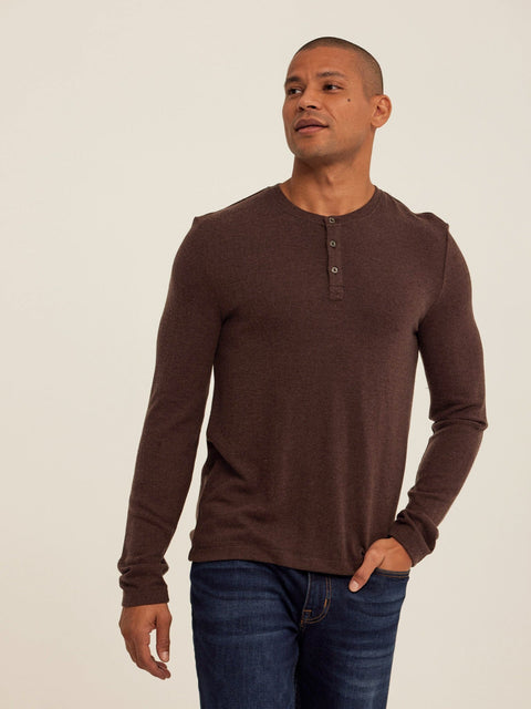 Elias Sweater Knit Long Sleeve Henley