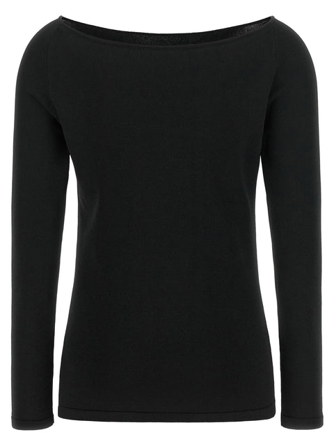 Elie Saab Black Wool Off-the-shoulder Top