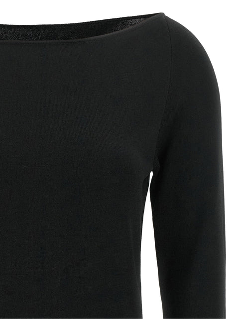 Elie Saab Black Wool Off-the-shoulder Top