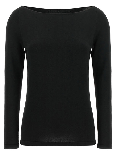Elie Saab Black Wool Off-the-shoulder Top