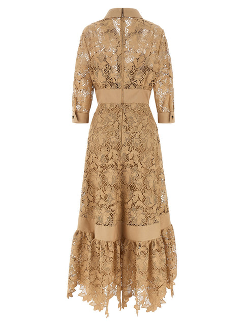 Elie Saab Floral Macramé Dress