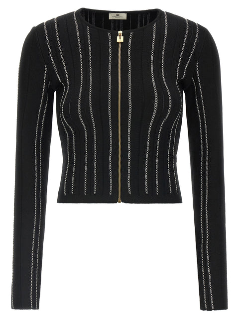 Elisabetta Franchi Cropped Knit Cardigan