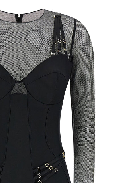 Elisabetta Franchi Jersey And Tulle Jumpsuit