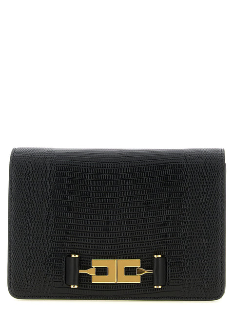 Elisabetta Franchi Lizard Print Crossbody Bag