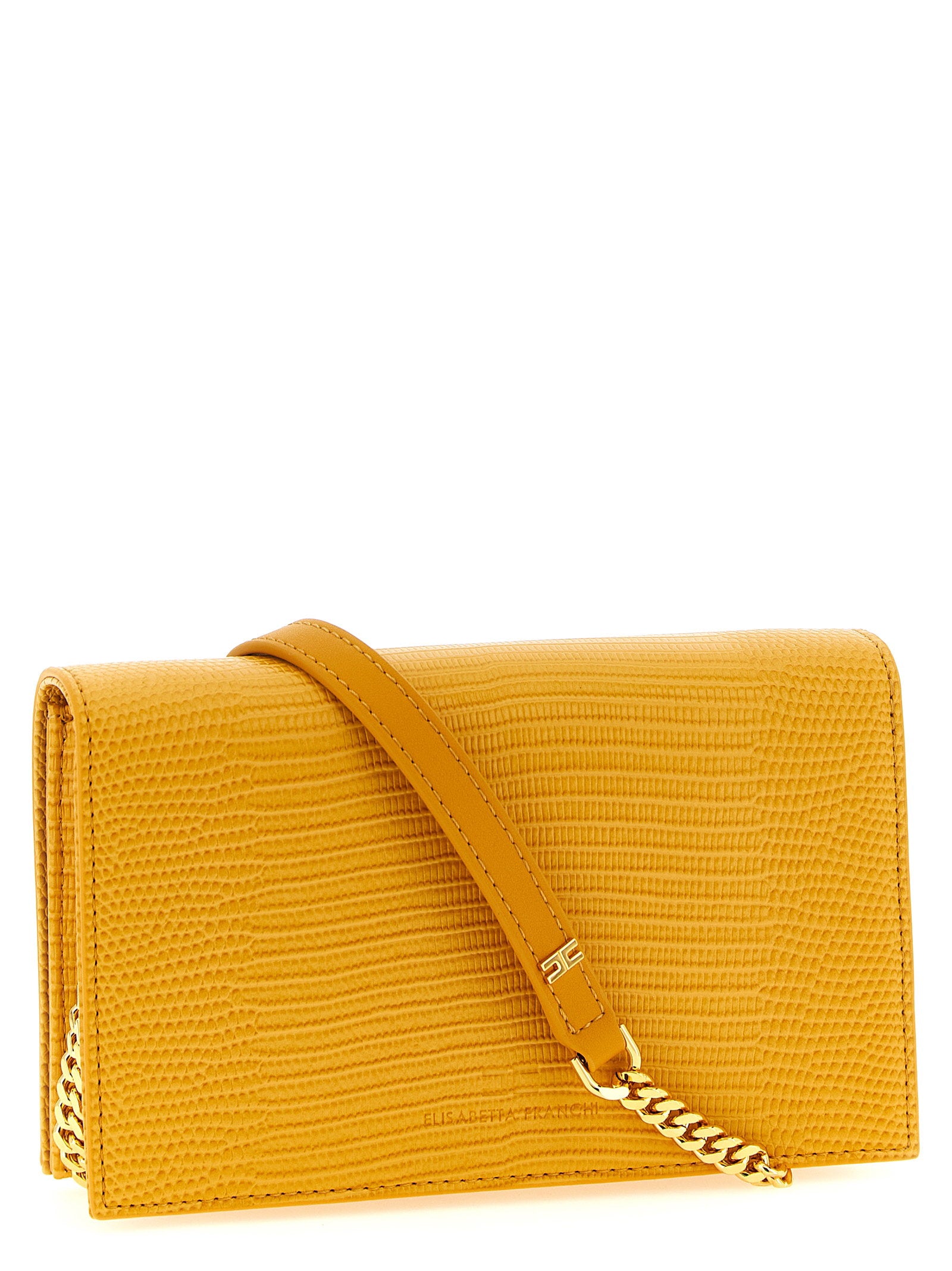 Elisabetta Franchi Lizard Print Crossbody Bag