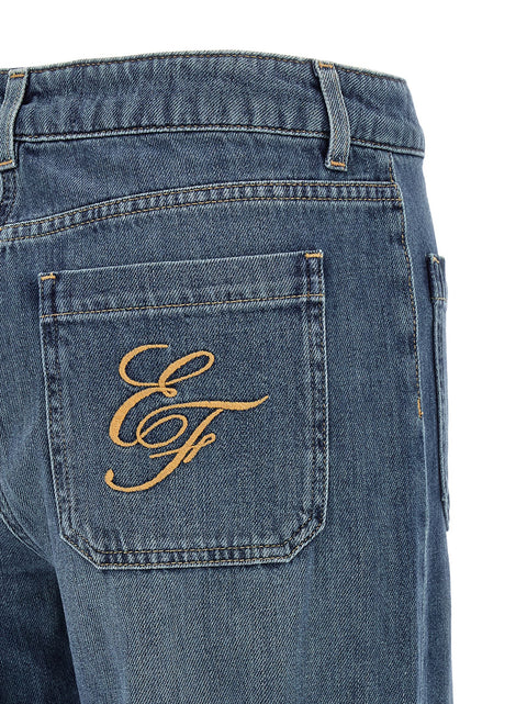 Elisabetta Franchi Logo Embroidery Jeans