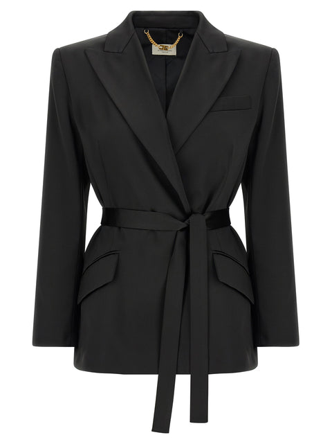 Elisabetta Franchi Stretch Satin Blazer