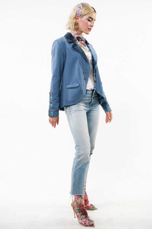 Elise Embellished Blazer-Blazer-Aratta-S-Vintage Blue-Urbanheer