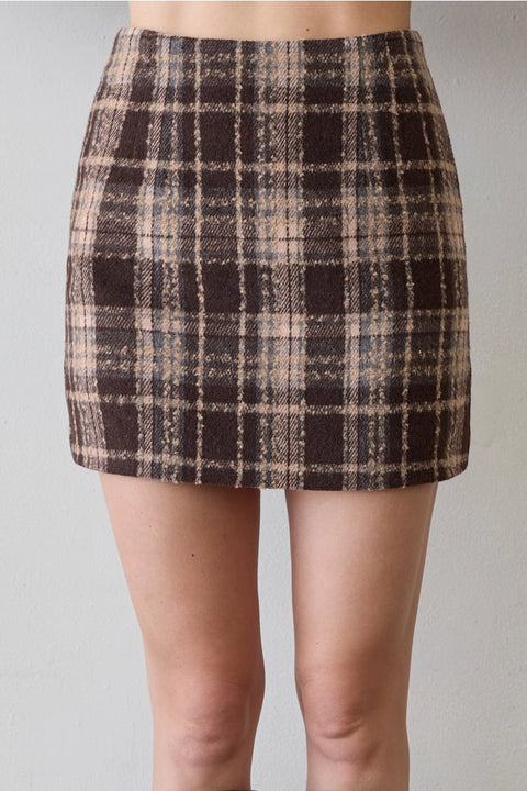 Elise Plaid Mini Skirt