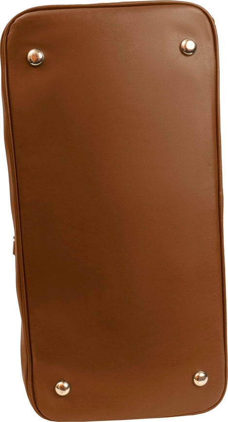 Ellen Tracy 20 Inch Woven Drop Bottom Duffel COGNAC-Duffel-Magid-006-COGNAC-Urbanheer