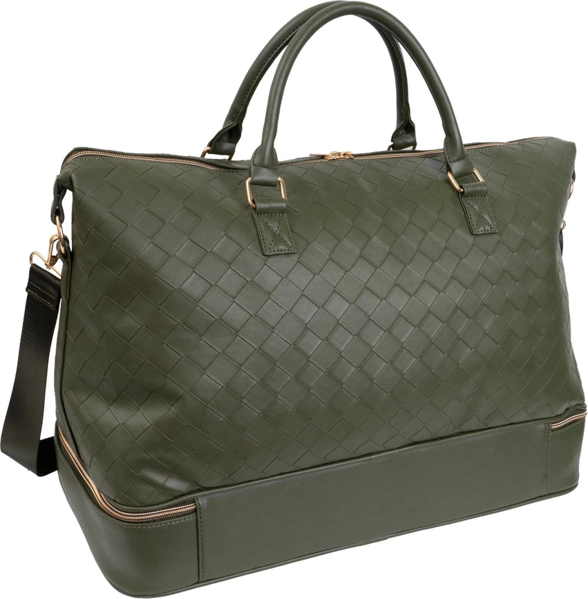 Ellen Tracy 20 Inch Woven Drop Bottom Duffel MOSS-Duffel-Magid-333-MOSS-Urbanheer