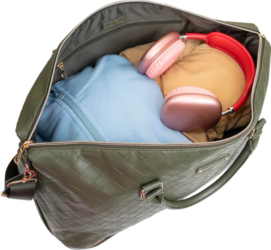 Ellen Tracy 20 Inch Woven Drop Bottom Duffel MOSS-Duffel-Magid-333-MOSS-Urbanheer