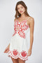 Emb Detail Linen Blend Scallop Edge Dress-Dress-FATE-S-OFF WHITE-Urbanheer