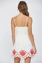 Emb Detail Linen Blend Scallop Edge Dress-Dress-FATE-S-OFF WHITE-Urbanheer
