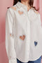 Embellished Heart Cut Out Long Sleeve Blouse White-Blouse-KIWI-S-White-Urbanheer